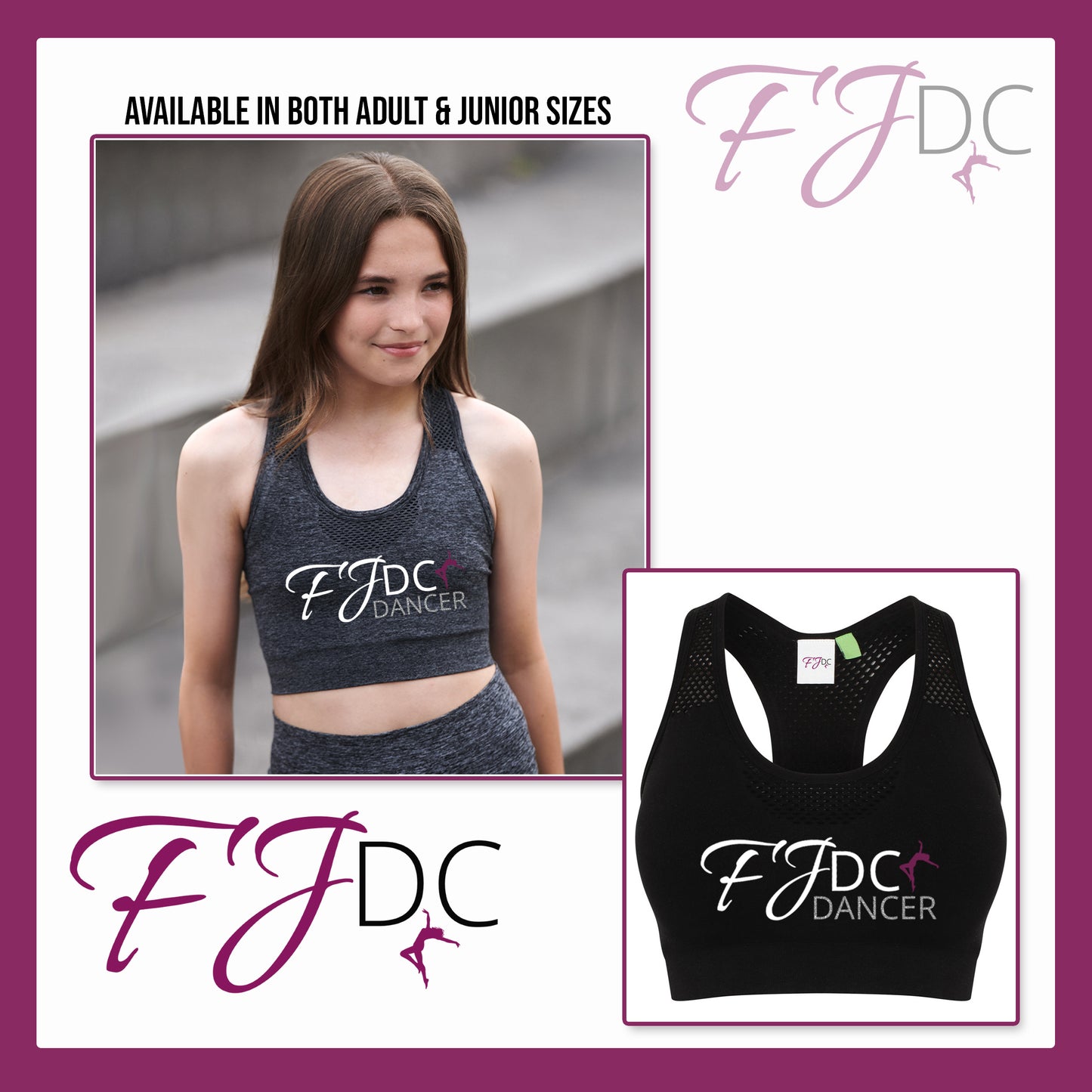 FJDC Sports Bra Crop